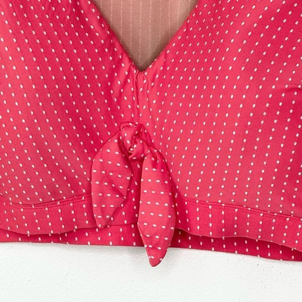 Swim By Cacique Bikini Top Pink Coral Lightly Lined No-Wire - Women’s US 30
